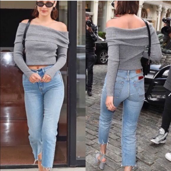 Levi's Wedgie High-Rise Raw Hem Iconic Straight Denim Jeans 26‎ - Picture 1 of 16